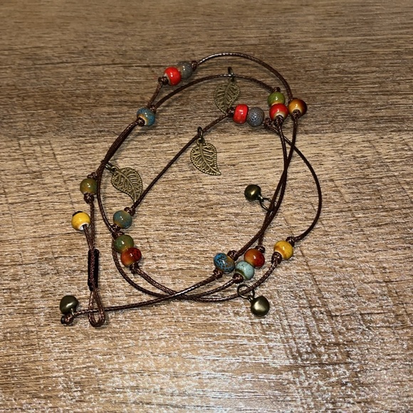 Layered Boho Leaf Bracelet (New) - Picture 2 of 6